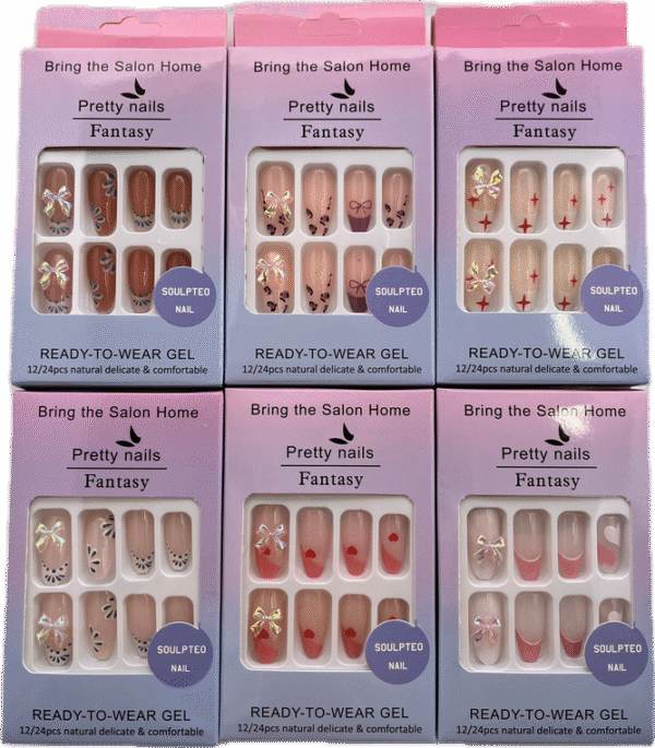 comprimida_JYL-286 Set Uñas Postizas Decoradas Caja Cartón X 12