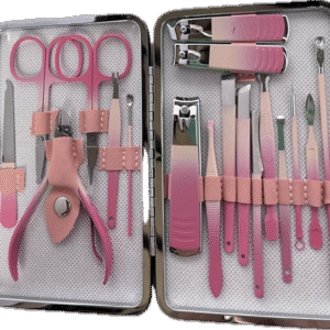 Set De Manicura En Estuche Rosado