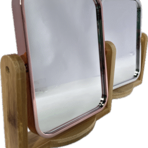 Espejo Rectangular con Base de Madera | Diseño Moderno y Estable